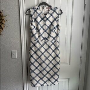 Rebecca Taylor White and Blue Dress